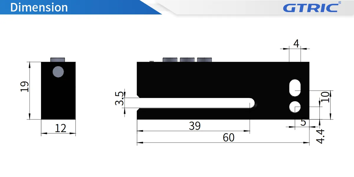 40MM Non-Transparent Label Detection Sensor40MM-Dimensions