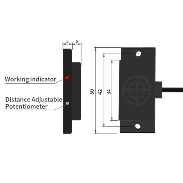 E2K Series Flat Capacitive Proximity SensorE2K-3