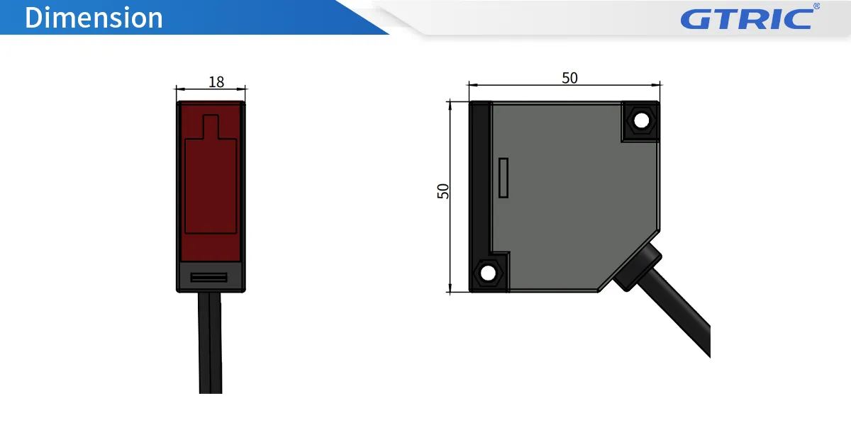 E3JK Through-beam Photoelectric SensorE3JK-Dimensions