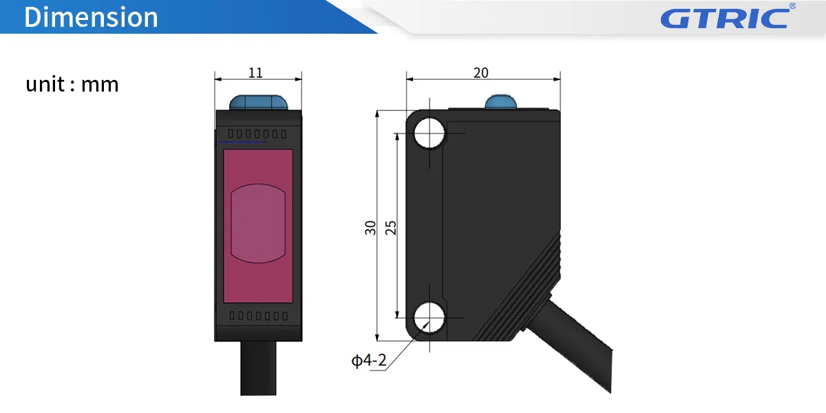 E3Z Diffuse Reflection Photoelectric SensorE3Z-Dimensions
