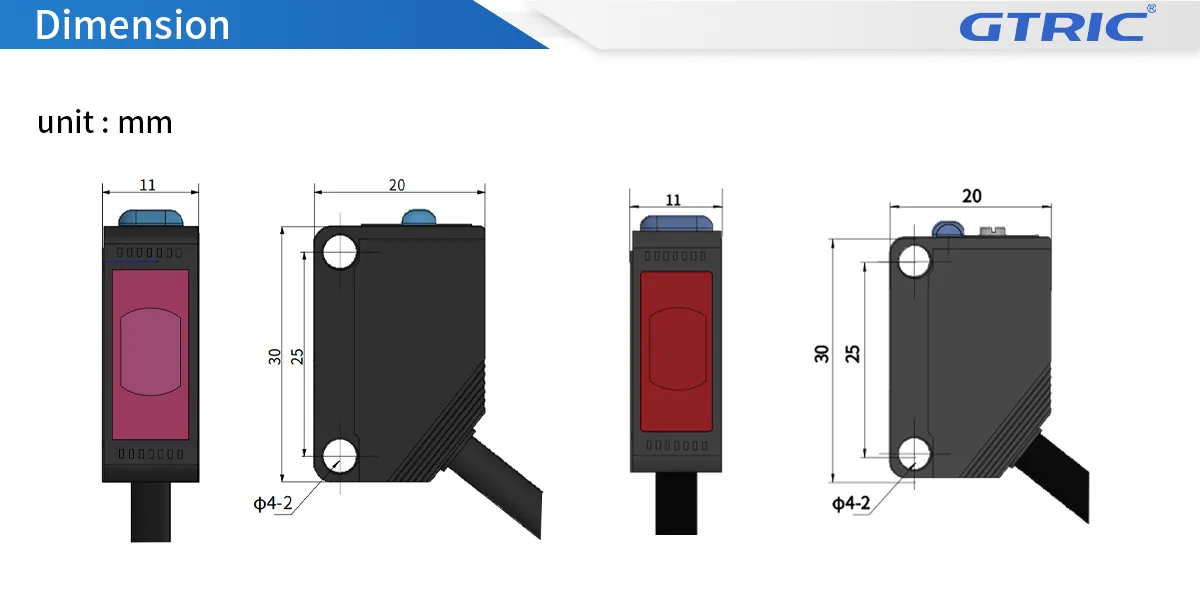 E3Z Through-beam Photoelectric SensorE3Z-Dimensions