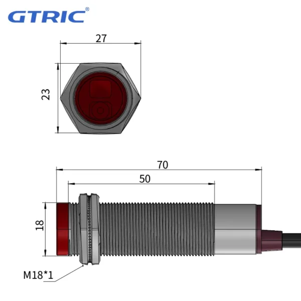 M18 Diffuse Reflection Laser Photoelectric SensorM18-3