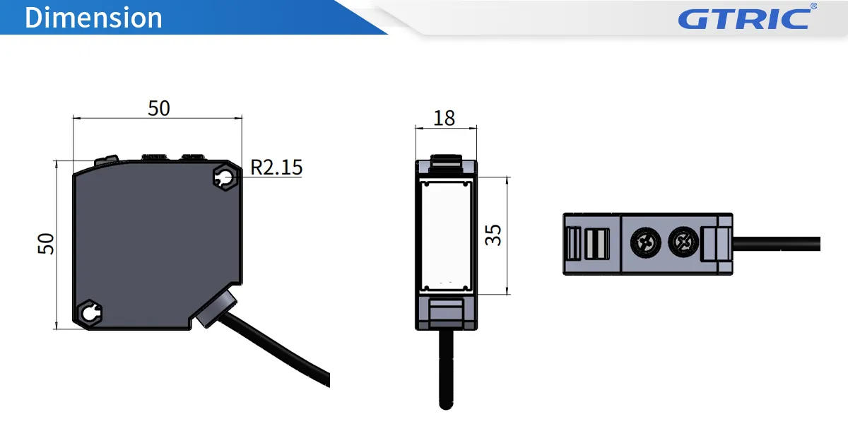 New E3JK Diffuse Reflection Photoelectric SensorE3JK-Dimensions